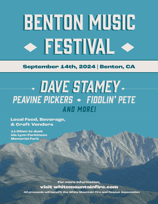 Benton, California Music Festival Flyer